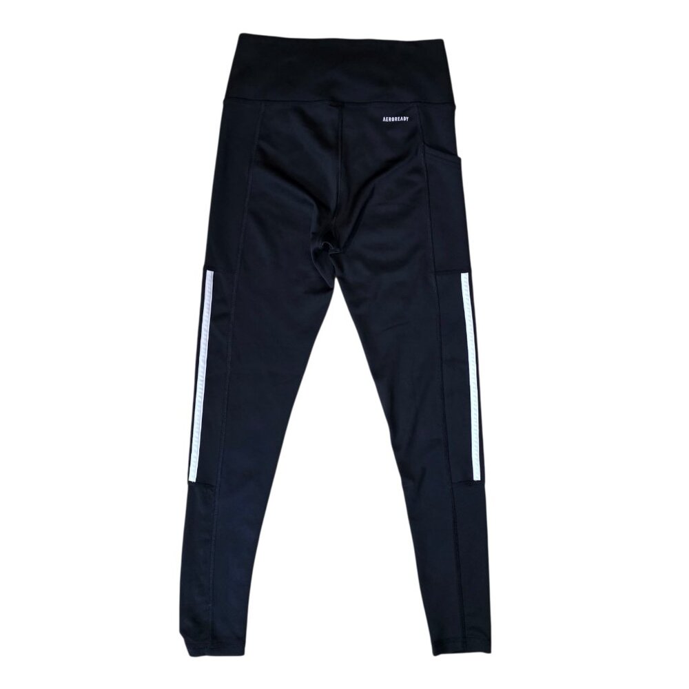 Adidas Leggings Lightweight High Rise Primegreen Aeroready Womens Size S Black - Picture 3 of 9